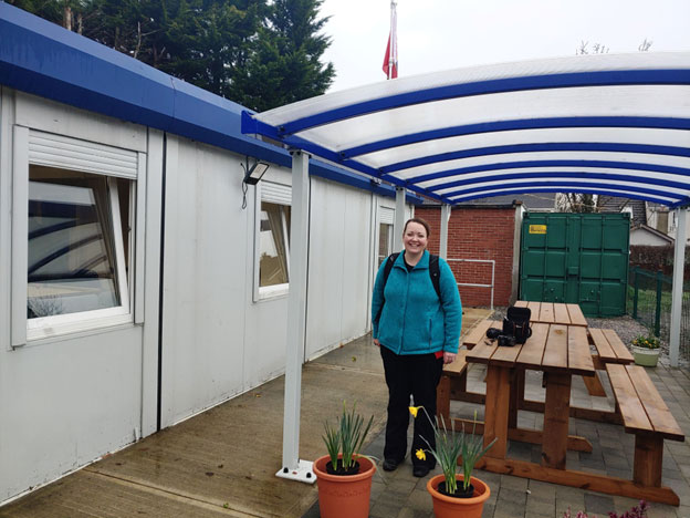 Dr. Heinz outside of the Dooradoyle Raheen Men’s Shed in Limerick City, Ireland
